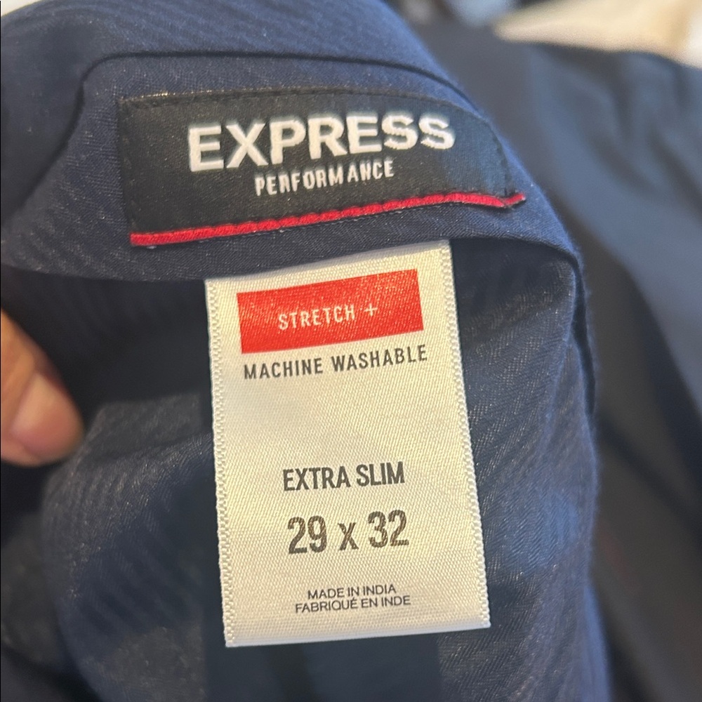 Express Men's Navy Pants 29x32 Extra Slim Stretch - Picture 6 of 6